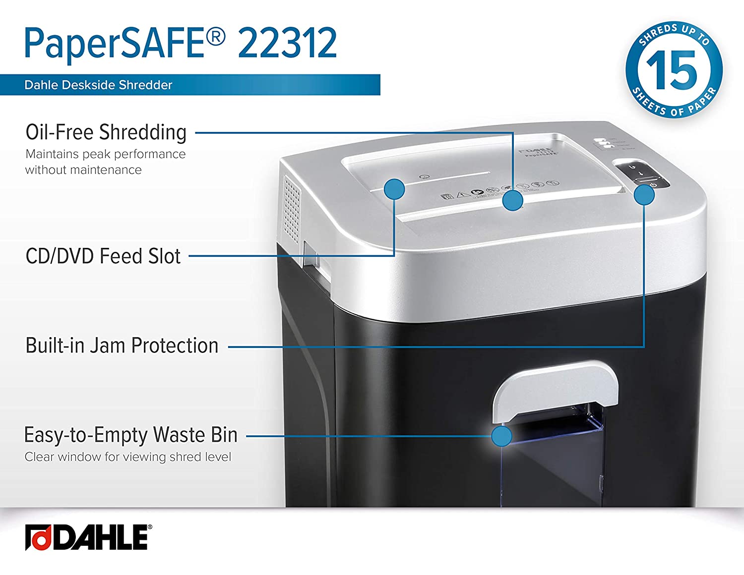 Dahle PaperSAFE 22312 Deskside Shredder